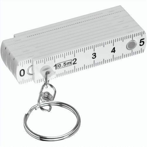 Zollstock Kunststoff, mini (Art.-Nr. CA847367) - 50 cm, mit Schlüsselring, 10 Glieder