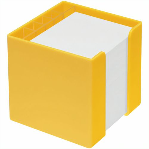 Zettelbox "Alpha" mit Köcher (Art.-Nr. CA850060) - mit abgerundeten Ecken und weißem Papie...