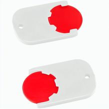 Chiphalter mit 1-Chip "Gamma" (Rot / weiß) (Art.-Nr. CA851069)