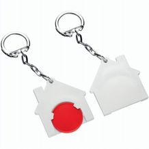 Chiphalter mit 1-Chip "Haus" (Rot / weiß) (Art.-Nr. CA863786)
