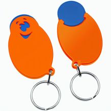 Chiphalter mit 1-Chip "Gesicht" (blau / orange) (Art.-Nr. CA873990)