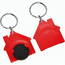 Chiphalter mit 1-Chip "Haus" (schwarz / Rot) (Art.-Nr. CA879117)