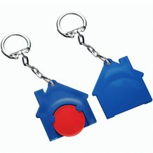 Chiphalter mit 1-Chip "Haus" (rot / blau) (Art.-Nr. CA907860)