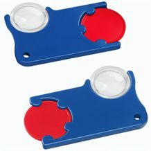 Chiphalter mit 1-Chip und Lupe (rot / blau) (Art.-Nr. CA910551)