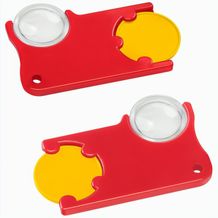 Chiphalter mit 1-Chip und Lupe (gelb / rot) (Art.-Nr. CA914687)