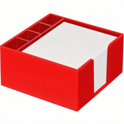 Zettelbox "Lambda" mit Köcher (Art.-Nr. CA934216) - mit weißem Papier Einzelblattdruc...