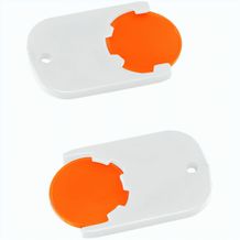 Chiphalter mit 1-Chip "Gamma" (orange / weiß) (Art.-Nr. CA938439)