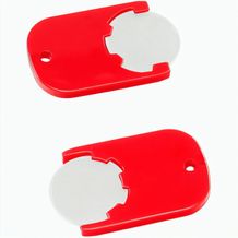 Chiphalter mit 1-Chip "Gamma" (weiß / rot) (Art.-Nr. CA941525)