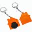 Chiphalter mit 1-Chip "Haus" (schwarz / orange) (Art.-Nr. CA942682)
