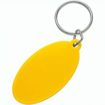 Schlüsselanhänger "Oval" (gelb) (Art.-Nr. CA946550)