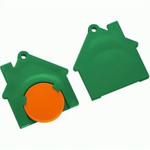Chiphalter mit 1-Chip "Haus" (orange / grün) (Art.-Nr. CA947860)