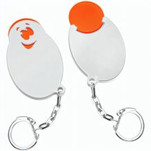 Chiphalter mit 1-Chip "Gesicht" (orange / weiß) (Art.-Nr. CA949507)