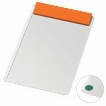 Klemmbrett DIN A4 "Alpha" (weiß / orange) (Art.-Nr. CA962633)