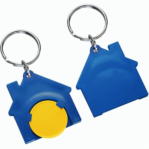 Chiphalter mit 1-Chip "Haus" (Art.-Nr. CA983783) - mit Schlüsselring. Farbkombinatione...