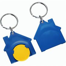 Chiphalter mit 1-Chip "Haus" (gelb / blau) (Art.-Nr. CA983783)