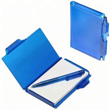 Notizbuch mit Druckkugelschreiber (blau-transparent) (Art.-Nr. CA985011)