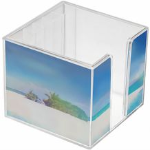 Zettelbox "Sigma", doppelwandig mit Köcher (glasklar) (Art.-Nr. CA990138)
