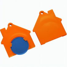 Chiphalter mit 1-Chip "Haus" (blau / orange) (Art.-Nr. CA991626)