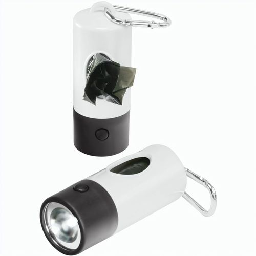 "Gassi"-Taschenlampe (Art.-Nr. CA997417) - mit 1 LED (weiß), Karabinerhaken, ca...