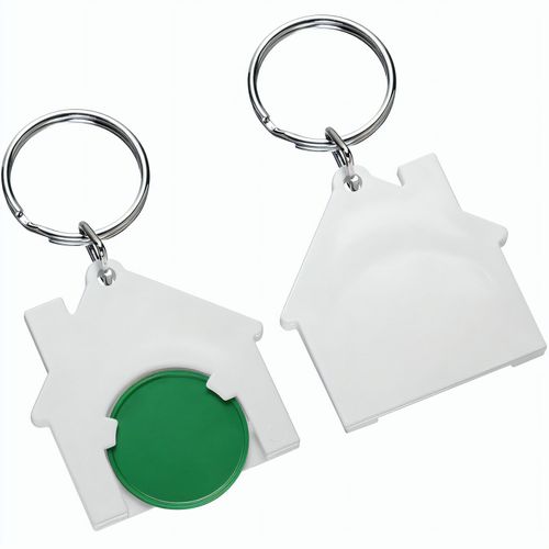 Chiphalter mit 1-Chip "Haus" (Art.-Nr. CA999369) - mit Schlüsselring. Farbkombinatione...