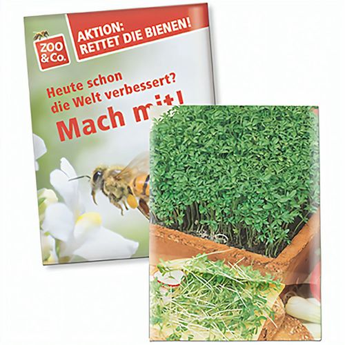 Samentütchen Klein - Recyclingpapier - Gartenkresse (Art.-Nr. CA034769) - Das Samentütchen kann komplett selbs...
