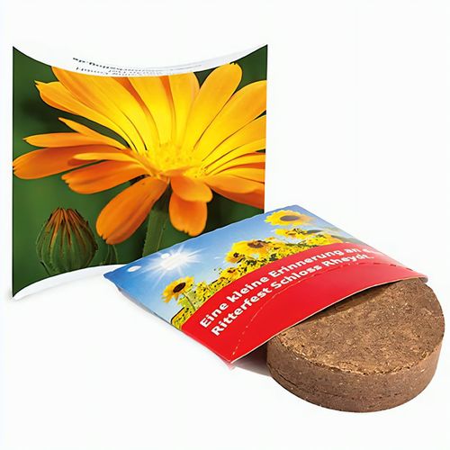 Plant-Tab mit Samen - Ringelblume (Art.-Nr. CA120185) - Kompakte Werbeidee mit einfacher Handhab...