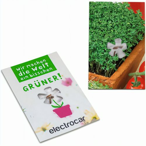 Samen-Karte-Mini Blume - Gartenkresse (Art.-Nr. CA175283) - Ein sympathischer Werbe- und Mailingarti...