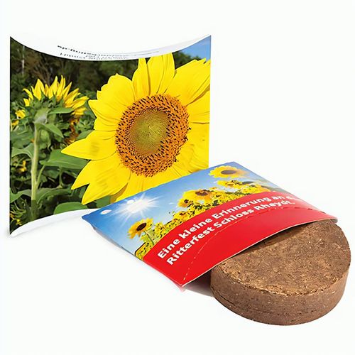 Plant-Tab mit Samen - Sonnenblume (Art.-Nr. CA197840) - Kompakte Werbeidee mit einfacher Handhab...