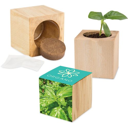 Pflanz-Holz Maxi mit Samen - Basilikum (Art.-Nr. CA249069) - Dieser Würfel aus hellem, europäischen...