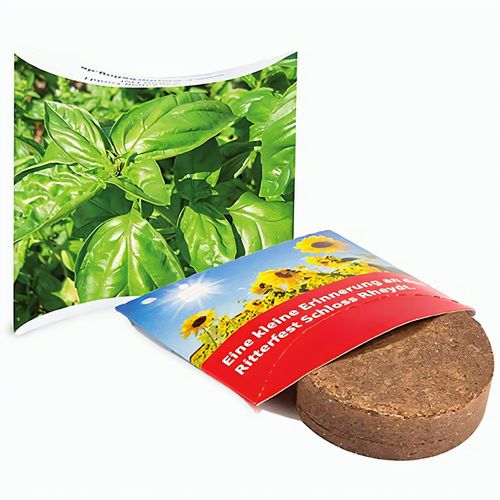 Plant-Tab mit Samen - Basilikum (Art.-Nr. CA272673) - Kompakte Werbeidee mit einfacher Handhab...
