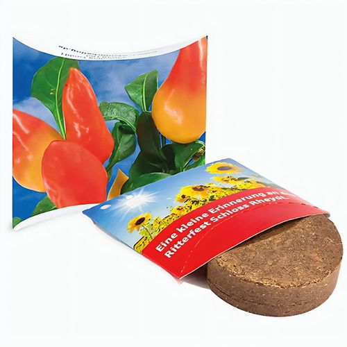 Plant-Tab mit Samen - Gewürzpaprika (Art.-Nr. CA326525) - Kompakte Werbeidee mit einfacher Handhab...