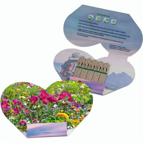 Samen-Stick - Herz - Sommerblumenmischung (Art.-Nr. CA335147) - Frühlings- und Sommergrüße oder einfa...