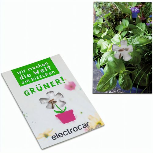 Samen-Karte-Mini Blume - Kräutermischung (Art.-Nr. CA518713) - Ein sympathischer Werbe- und Mailingarti...