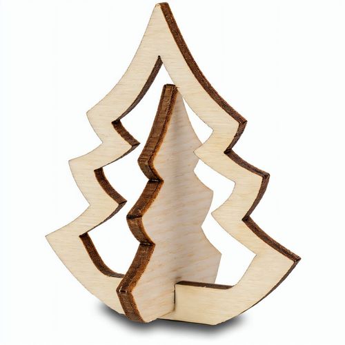 Holzfiguren-Karte - Tannenbaum (Art.-Nr. CA528323) - Unsere weihnachtliche Holzfiguren-Karte...