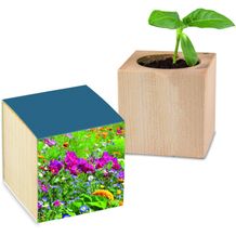 Pflanz-Holz mit Samen - Sommerblumenmischung, 1 Seite gelasert (individuell) (Art.-Nr. CA542850)