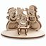 3D Holzpuzzle-Karte - Schneemann-Familie (individuell) (Art.-Nr. CA550864)