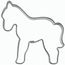 Backförmchen Single-Pack - Haustiere - Pferd 4/0-c, Lasergravur (individuell) (Art.-Nr. CA681276)