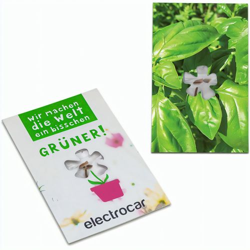 Samen-Karte-Mini Blume - Basilikum (Art.-Nr. CA735807) - Ein sympathischer Werbe- und Mailingarti...