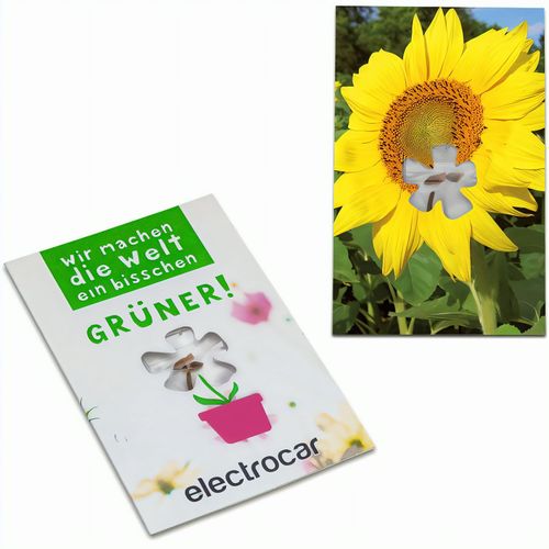Samen-Karte-Mini Blume - Sonnenblume (Art.-Nr. CA782947) - Ein sympathischer Werbe- und Mailingarti...
