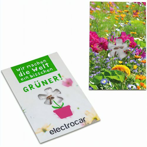 Samen-Karte-Mini Blume - Sommerblumenmischung (Art.-Nr. CA842226) - Ein sympathischer Werbe- und Mailingarti...