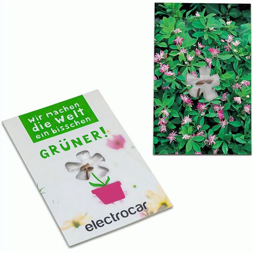 Samen-Karte-Mini Blume - Persicher Klee (Art.-Nr. CA949428) - Ein sympathischer Werbe- und Mailingarti...