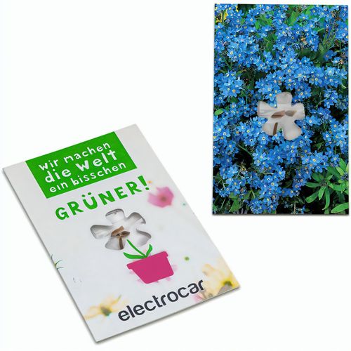 Samen-Karte-Mini Blume - Vergissmeinnicht (Art.-Nr. CA999267) - Ein sympathischer Werbe- und Mailingarti...