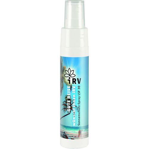 50 ml Sprayflasche 'Slim' mit Handreinigungsspray inkl. 4c Etikett (Art.-Nr. CA538403) - Schmale, handliche weiße Sprühflasc...
