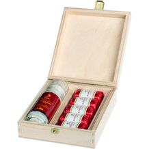 Holzbox mit würzigen "Mini" Mühlen & Niederegger Klassiker/Happen (braun/transparent) (Art.-Nr. CA546682)