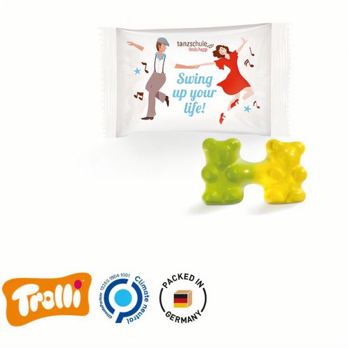 Trolli Team Gummibärchen Premium, Folie weiß (Art.-Nr. CA144435) - Trolli Team Gummibärchen im Flowpac...