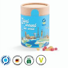 Papierdose Eco Maxi mit Micro-Bonbons Frucht Mix (Art.-Nr. CA160828)