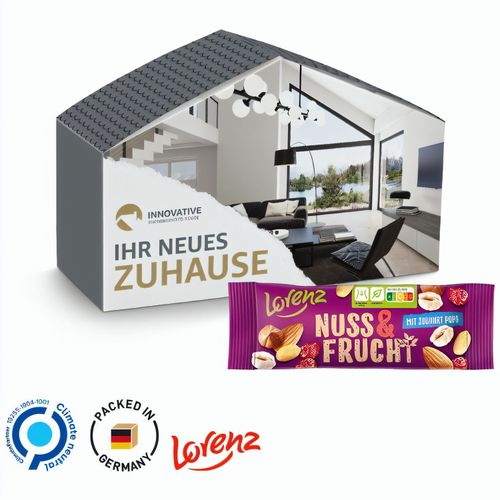 Haus Präsent, Lorenz Nuss & Frucht mit Joghurt Pops (Art.-Nr. CA170619) - Haus Verpackung aus weißem Karton...