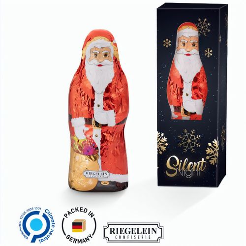 Riegelein Weihnachtsmann in Werbebox (Art.-Nr. CA195380) - Riegelein Schokoladen-Weihnachtsmann in...