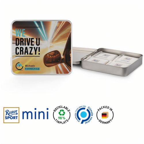 Premium Box, Ritter SPORT Mini Joghurt (Art.-Nr. CA208892) - Ritter SPORT Schokolade in Dose mit...