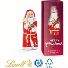 Lindt Weihnachtsmann 40g Werbebox aus weißem Karton (weiß) (Art.-Nr. CA259134)